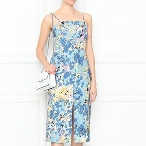 KEEPSAKE PRINTED MIDI DRESS IN MONET PRINT